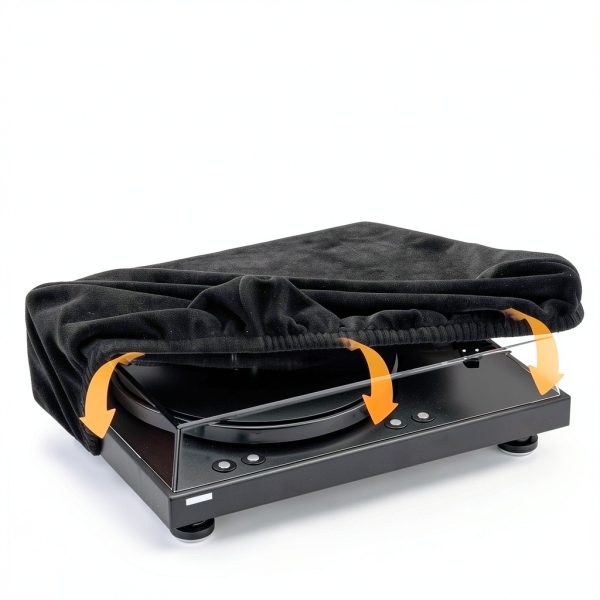 Mo-gu DJ Turntable Bag Soft Stretch Velvet Modern Design-5