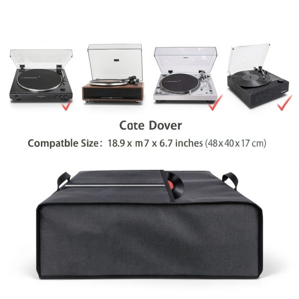 Kingshion DJ Turntable Dust Cover 600D Polyester-4