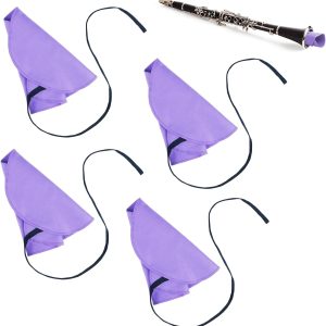 Clarinet Cleaning Cloth OXDFK Purple Microfiber-0