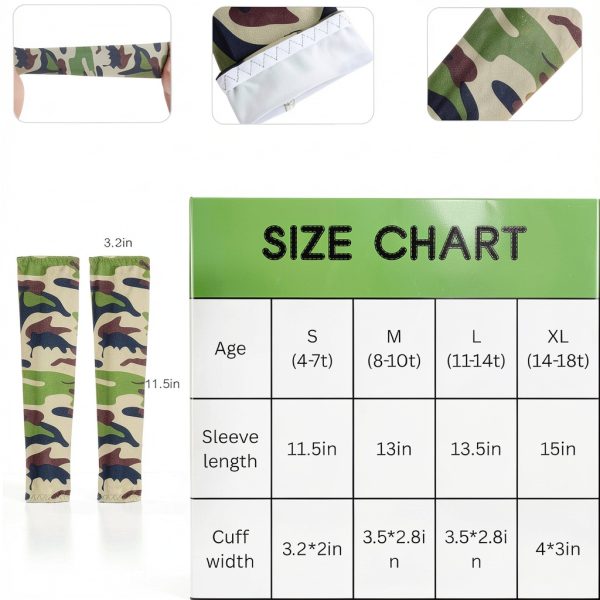 Kids Arm Sleeves DXGSHSA Polyester UV Protection-6